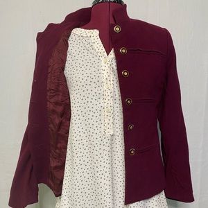 Loft Flowy Printed White blouse Size Medium